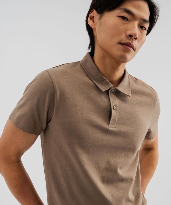 Polo à manches courtes en coton résistant homme vue2 - GEMO (HOMME) - GEMO