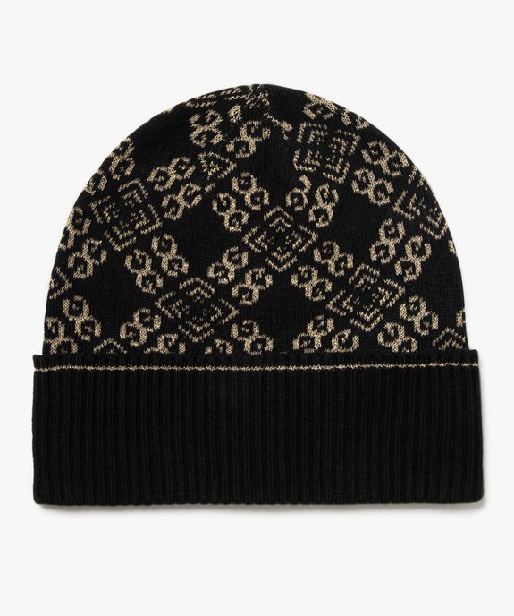Bonnet en maille avec motifs pailletés femme vue1 - GEMO (ACCESS) - GEMO
