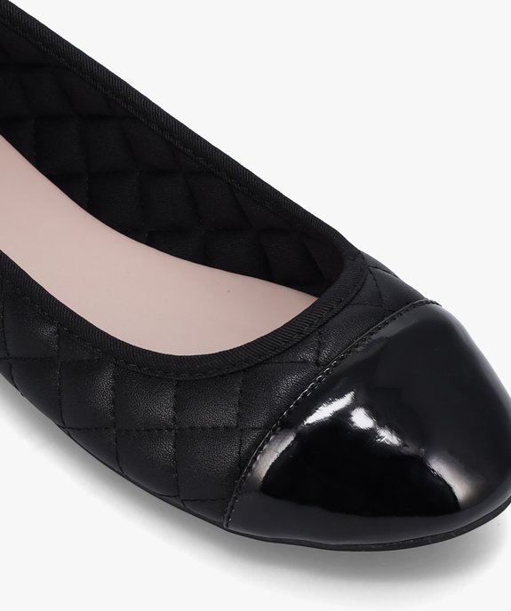 Ballerines femme à tige matelassée et bout contrasté vue6 - GEMO(URBAIN) - GEMO