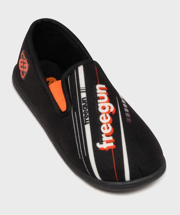 Chaussons garçon pantoufles en velours ras - Freegun vue11 - FREEGUN - GEMO