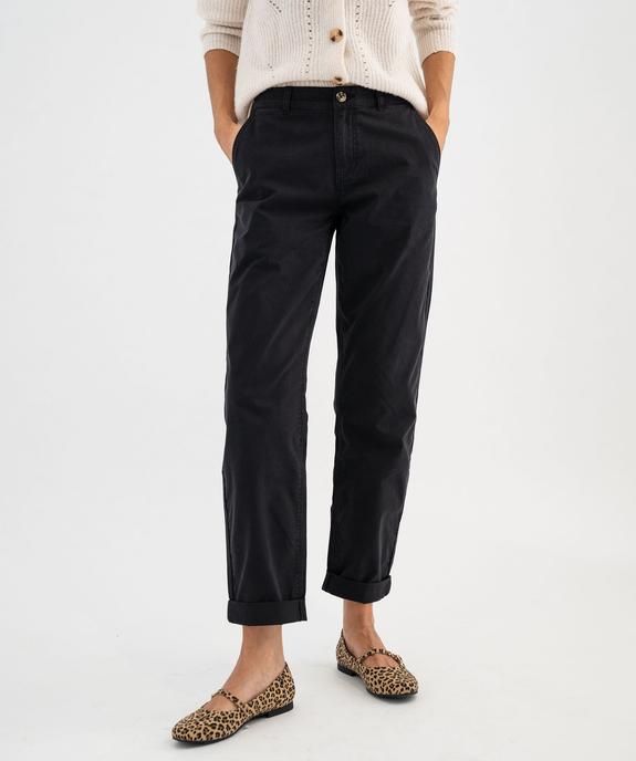 Pantalon chino coupe regular femme vue1 - GEMO(FEMME PAP) - GEMO