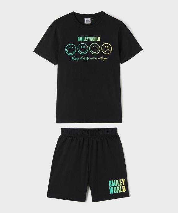 Pyjashort avec motifs Smiley garçon - Smiley World vue1 - SMILEY WORLD - GEMO