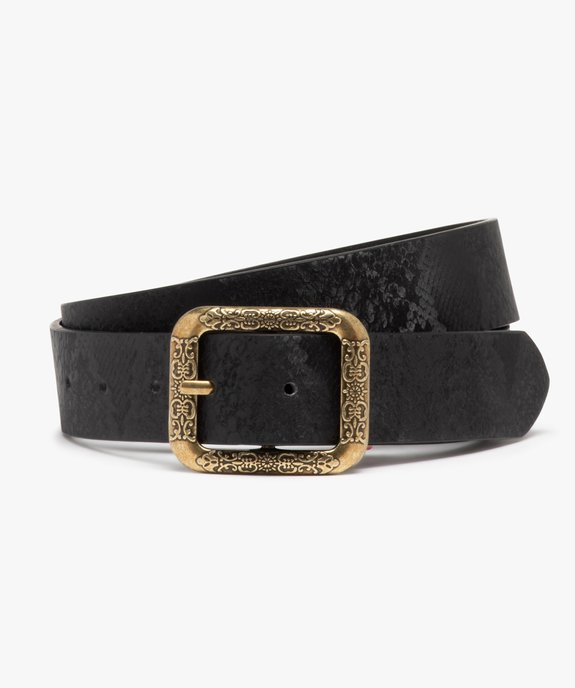 Ceinture femme avec boucle en métal vieilli vue1 - GEMO (ACCESS) - GEMO