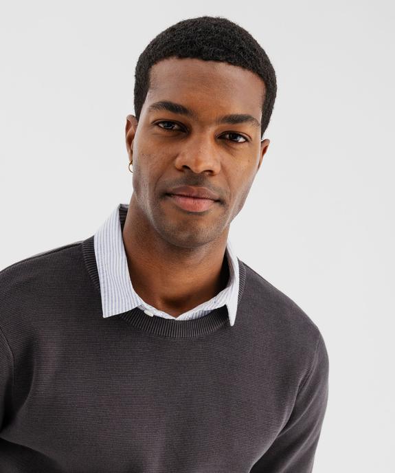 Pull en coton à col rond homme vue2 - GEMO (HOMME) - GEMO