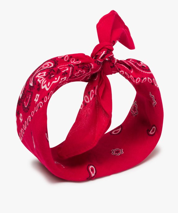 Foulard femme bandana avec coton recyclé vue1 - GEMO 4G FEMME - GEMO