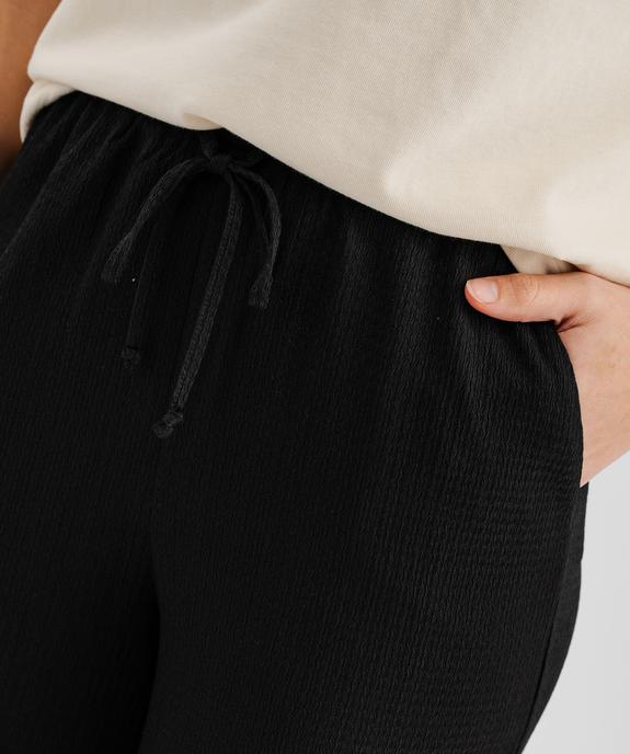 Pantalon large, fluide et texturé femme vue2 - GEMO(FEMME PAP) - GEMO