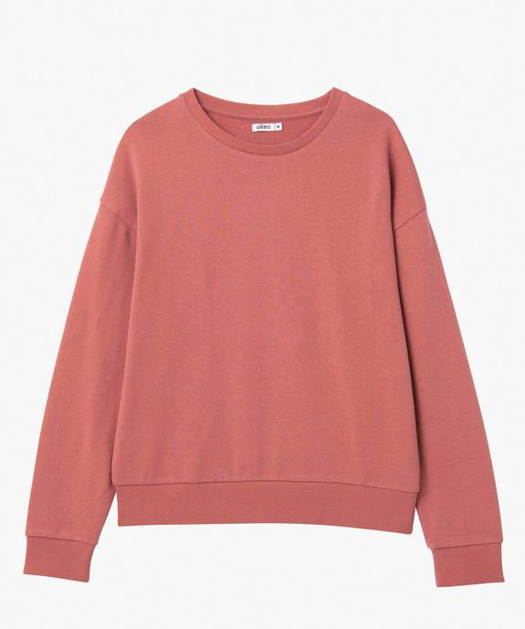 Sweat femme uni intérieur bouclettes vue4 - PREMIER PRIX BY GEMO - GEMO