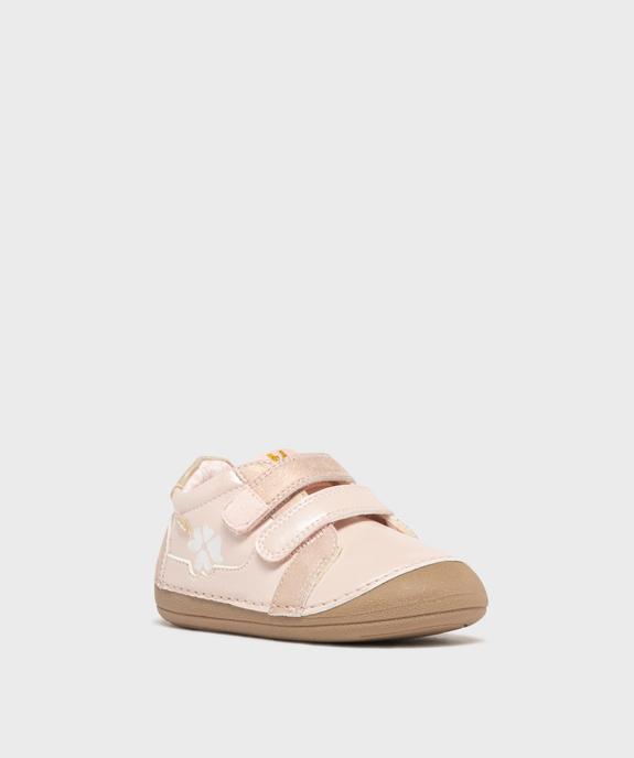 Chaussures premiers pas souples et légères bébé fille - Hobiz vue2 - HOBIZ - GEMO