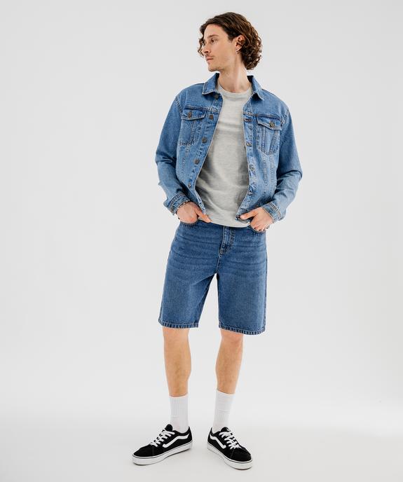 Veste en jean homme vue4 - GEMO 4G HOMME - GEMO