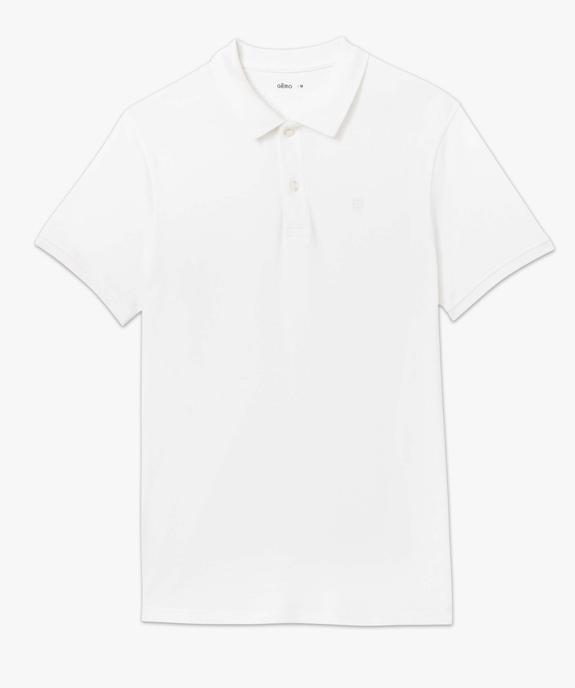 Polo à manches courtes en maille piquée homme vue4 - GEMO 4G HOMME - GEMO