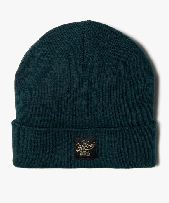 Bonnet en maille avec large revers homme vue1 - GEMO 4G HOMME - GEMO