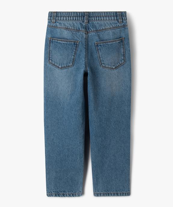 Jean slim avec ceinture élastique fille  vue3 - GEMO 4G FILLE - GEMO