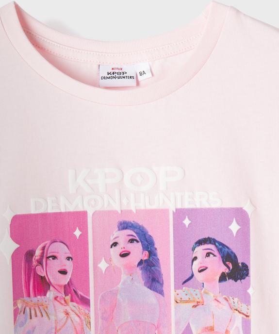 Tee-shirt manches courtes avec motif Huntrix fille - K-pop Demon Hunters vue2 - KPOP DEMON HUNTERS - GEMO