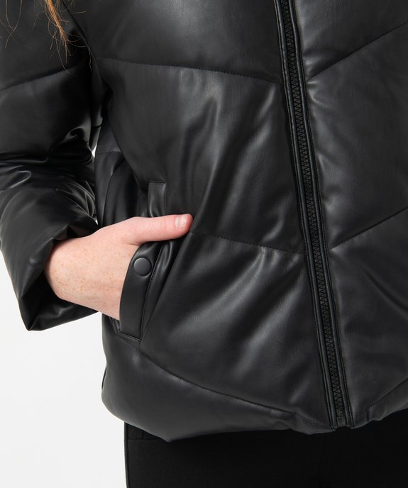 Doudoune femme en cuir imitation vue5 - GEMO(FEMME PAP) - GEMO