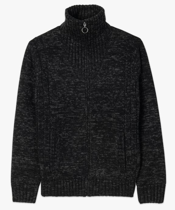 Gilet homme zippé doublé polaire avec col montant vue4 - GEMO (HOMME) - GEMO