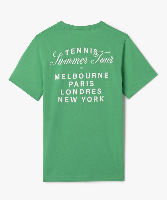 Tee-shirt manches courtes en coton imprimé devant et dos garçon vue7 - GEMO 4G GARCON - GEMO