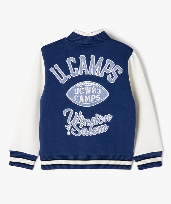 Sweat pressionné en molleton épais façon veste garçon - Camps United vue4 - CAMPS - GEMO