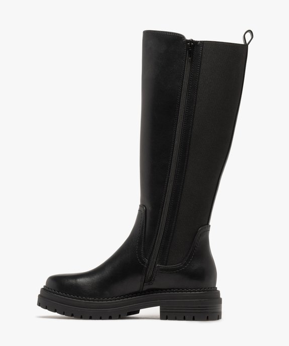 Bottes avec tige bi-matière à semelle crantée femme vue3 - 5 MILES - GEMO