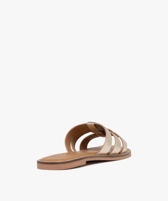 Sandales mules avec brides croisées en cuir femme - Tanéo vue4 - TANEO GEMO FOR GOOD - GEMO