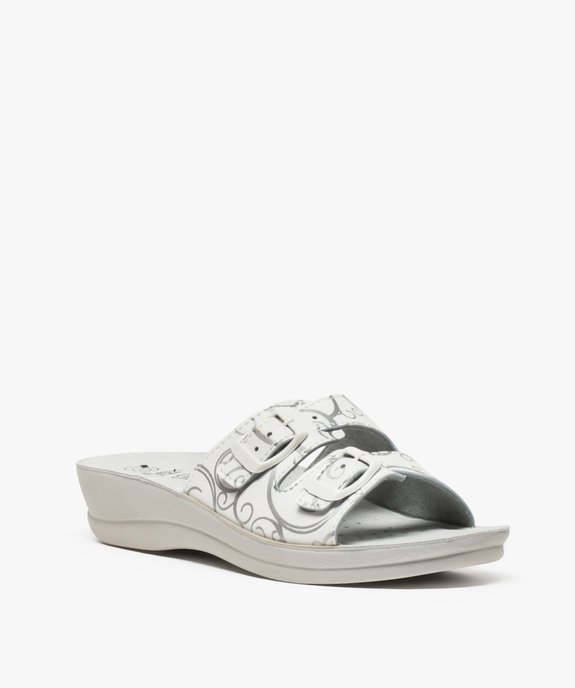 Mules femme confort avec brides à boucles - Cloggy vue2 - GEMO (EQUIPT) - GEMO