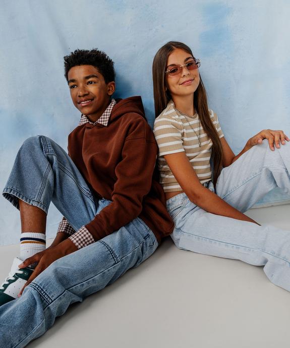 Jean loose avec taille ajustable garçon vue1 - GEMO (JUNIOR) - GEMO