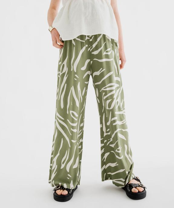 Pantalon de grossesse large et fluide avec taille smockée vue6 - GEMO 4G MATERN - GEMO