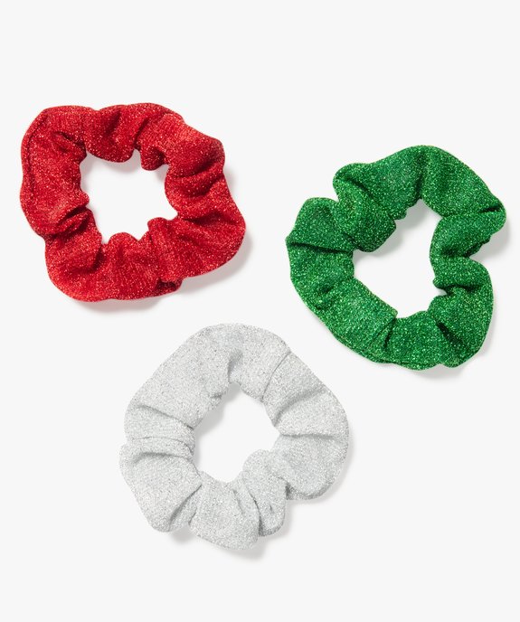 Chouchou de Noël pailleté fille (lot de 3) vue1 - GEMO (ACCESS) - GEMO