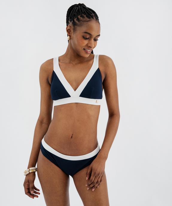 Haut de maillot de bain triangle bicolore femme - LuluCastagnette vue5 - LULUCASTAGNETTE - GEMO