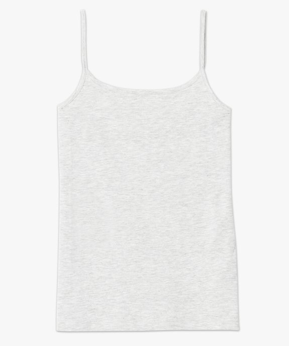 Top en coton stretch  pour femme avec fines bretelles vue4 - GEMO (MAILLE) - GEMO