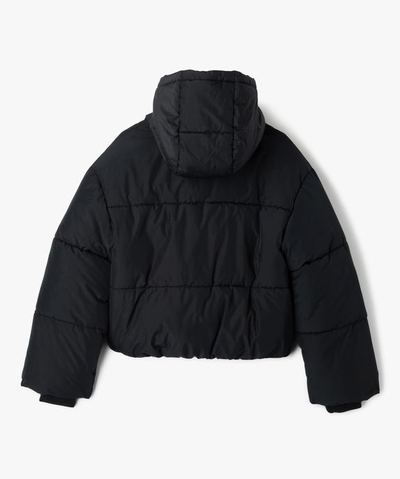 Parka courte et large à capuche fille vue4 - GEMO 4G FILLE - GEMO