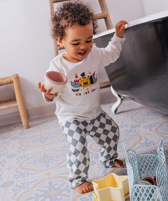 Pyjama en velours 2 pièces motif cirque bébé vue5 - GEMO 4G BEBE - GEMO