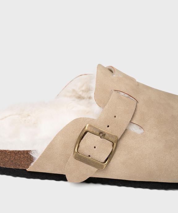 Sabots fourrés en suédine femme vue7 - 5 MILES - GEMO