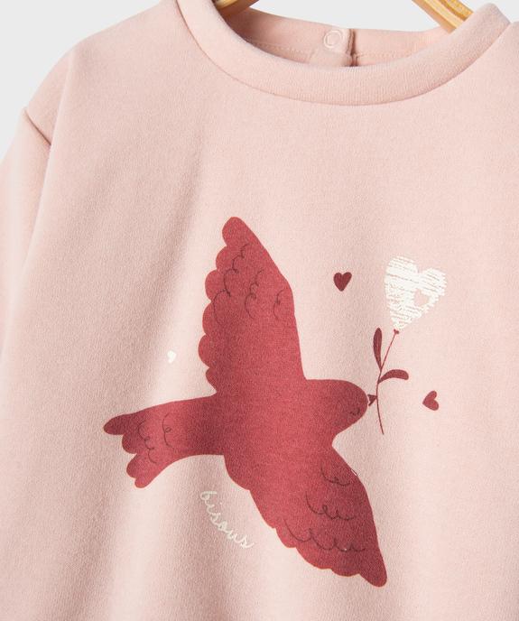 Ensemble 2 pièces sweat + pantalon chauds bébé fille vue2 - GEMO(BEBE DEBT) - GEMO