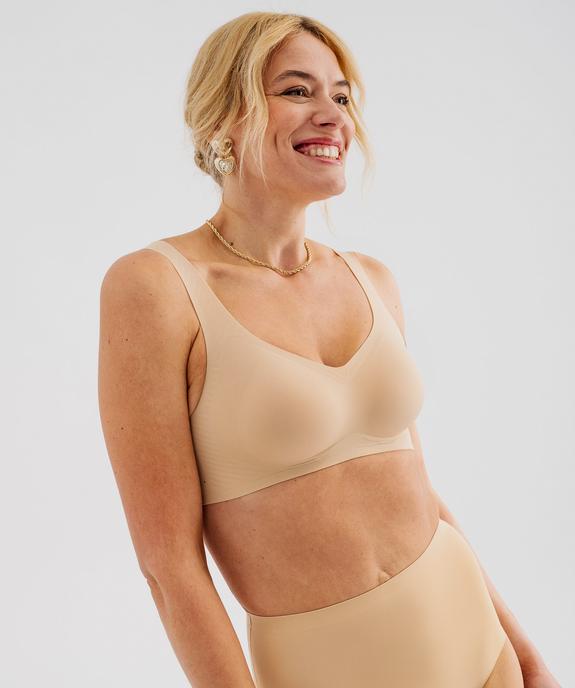 Soutien-gorge triangle en microfibre avec mousses amovibles femme vue1 - GEMO(HOMWR FEM) - GEMO