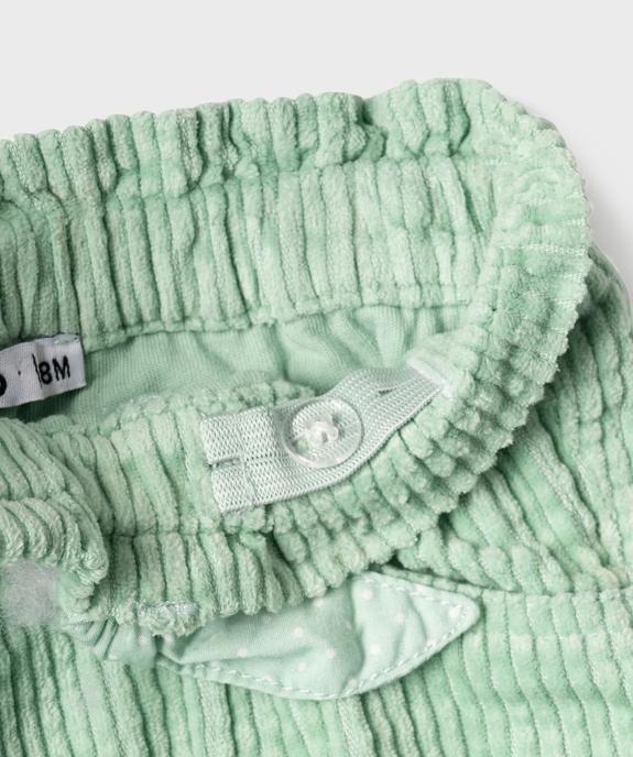 Pantalon en velours côtelé taille ajustable bébé fille vue3 - GEMO(BEBE DEBT) - GEMO