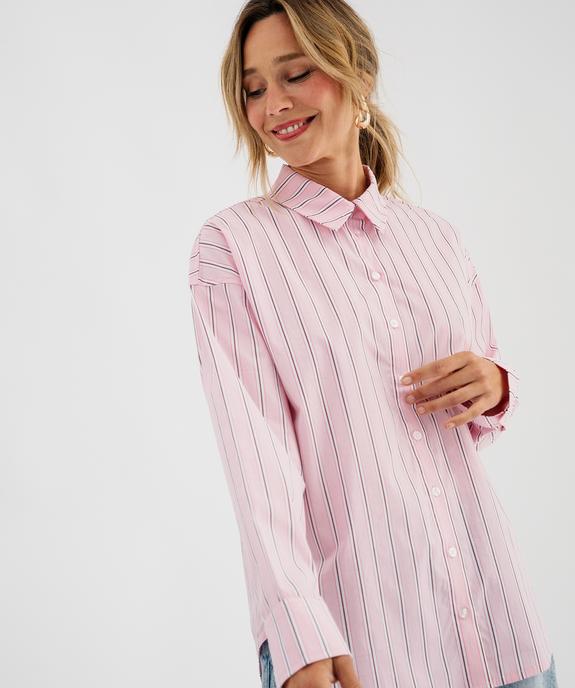 Chemise à rayures coupe ample femme vue1 - GEMO(FEMME PAP) - GEMO