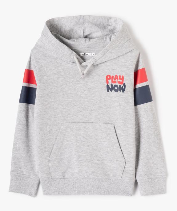 Sweat garçon à capuche en molleton imprimé vue1 - GEMO (ENFANT) - GEMO