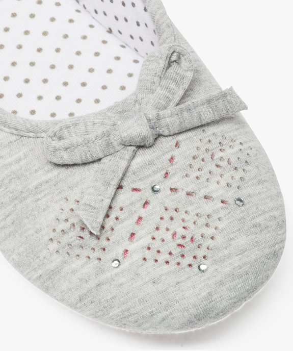 Chaussons femme forme ballerine avec strass et perforations vue6 - GEMO(HOMWR FEM) - GEMO