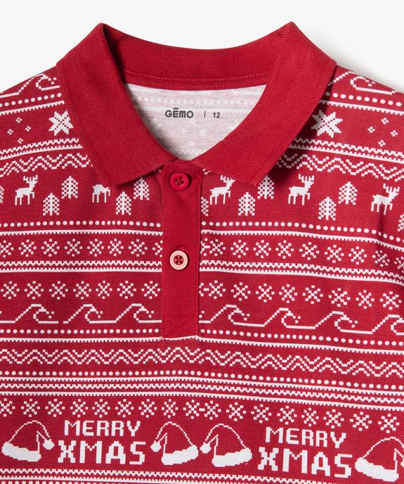 Polo à manches courtes spécial Noël garçon vue2 - GEMO (JUNIOR) - GEMO