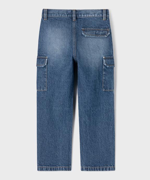 Jean cargo délavé garçon vue3 - GEMO (ENFANT) - GEMO