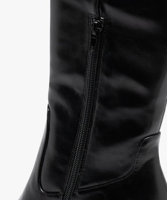 Bottes femme unies à talon haut et à bout carré vue6 - GEMO(URBAIN) - GEMO