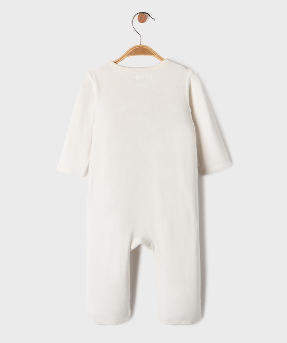 Pyjama en velours Noël ouverture devant bébé vue3 - GEMO 4G BEBE - GEMO