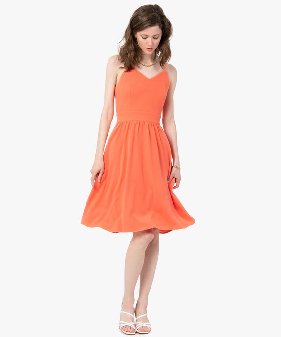 Robe femme à bretelles avec haut bustier vue1 - GEMO(FEMME PAP) - GEMO