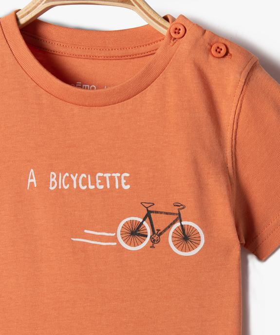 Tee-shirt bébé garçon à manches courtes et motif vue2 - GEMO(BEBE DEBT) - GEMO