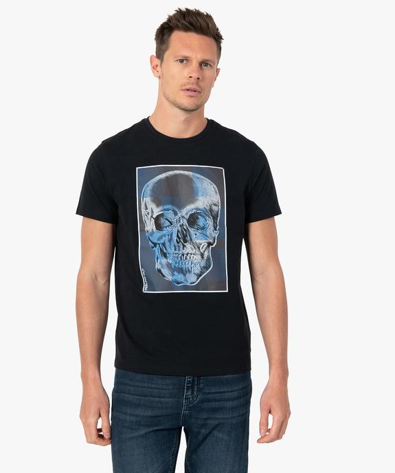 Tee-shirt homme à manches courtes motif crâne vue1 - GEMO (HOMME) - GEMO