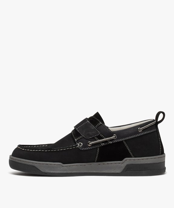Chaussures bateau homme unies à scratch vue3 - GEMO (CONFORT) - GEMO