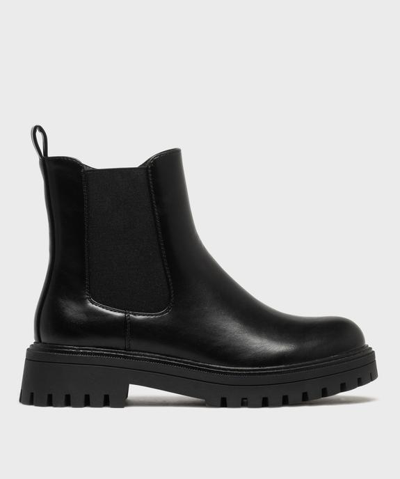 Boots crantés avec élastique latéral femme - 5 Miles vue1 - 5 MILES - GEMO