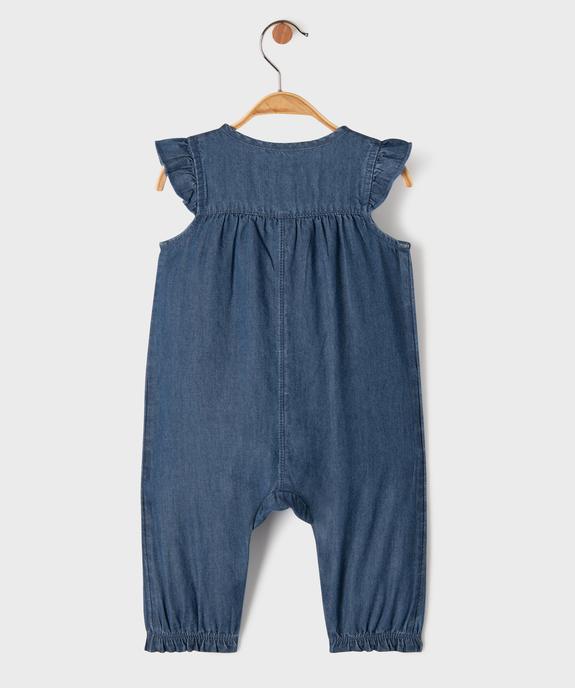 Combinaison longue en chambray bébé fille - LuluCastagnette vue5 - LULUCASTAGNETTE - GEMO