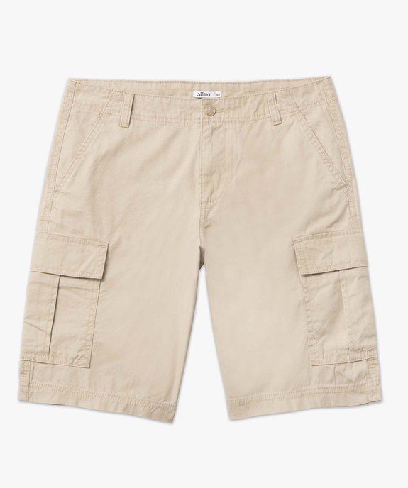 Bermuda cargo en toile homme vue7 - GEMO 4G HOMME - GEMO