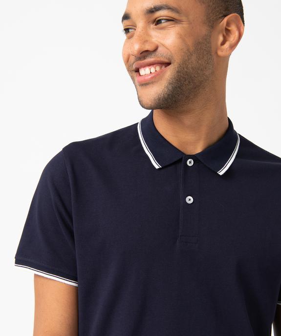 Polo à manches courtes et finitions fantaisie homme vue2 - GEMO 4G HOMME - GEMO